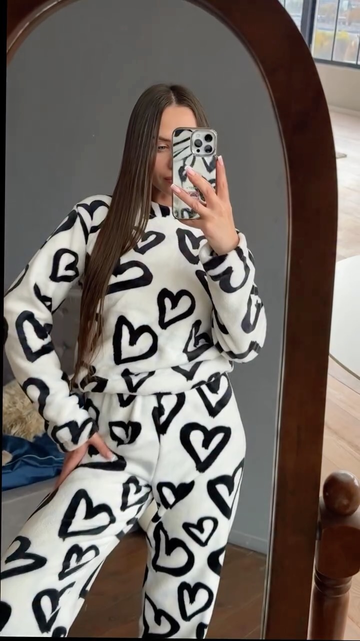 Махрова піжама Hearts